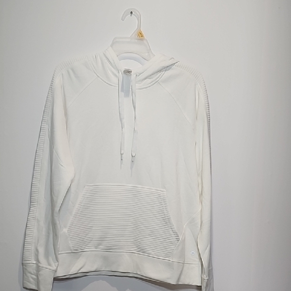 RBX Tops - White Hoodie with Front Pocket